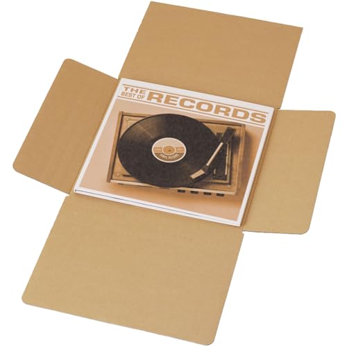 アースダンボール 段ボール LPレコード用 30枚 深さ調整 開封ジッパー付 V0050